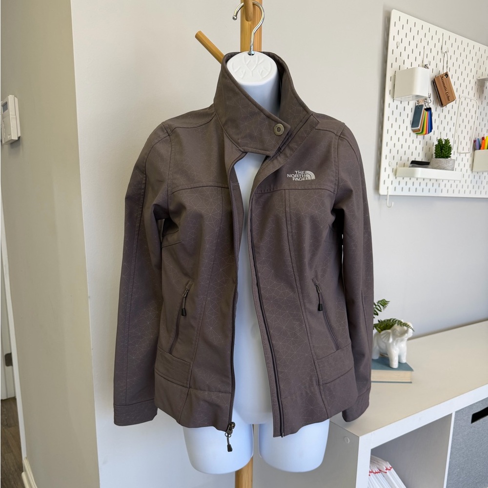The North Face Soft Shell Jacket, gray/mauve Small